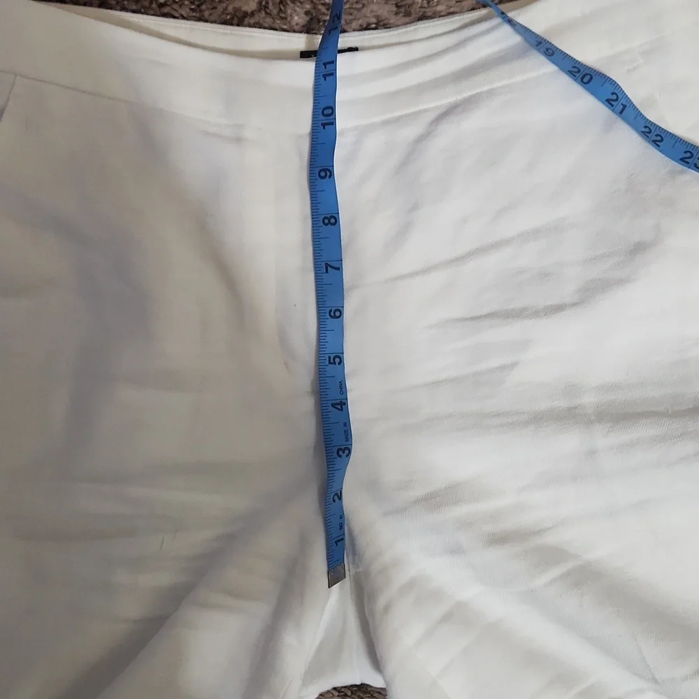 J. Crew Kate White Linen Blend Straight Leg Pants Size 10